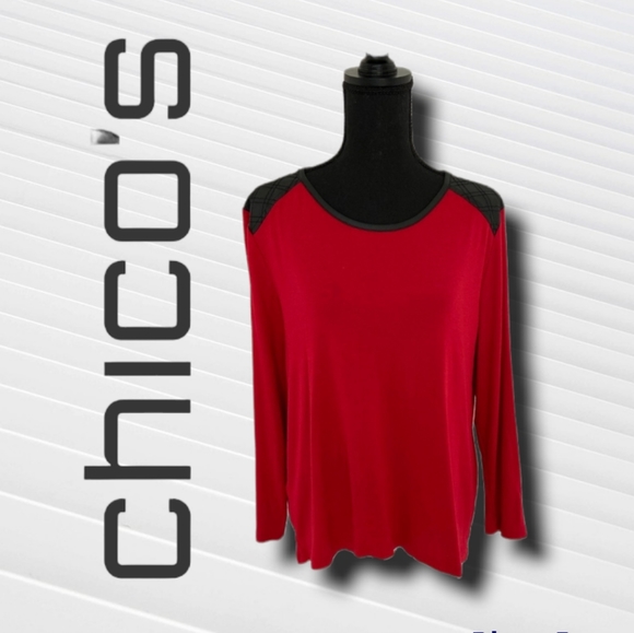 Chico's Tops - Chico’s Red Top SZ 2